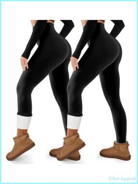Fleece Lined Leggings Tummy Control High Waisted Workout Winter Warm Yoga Pants